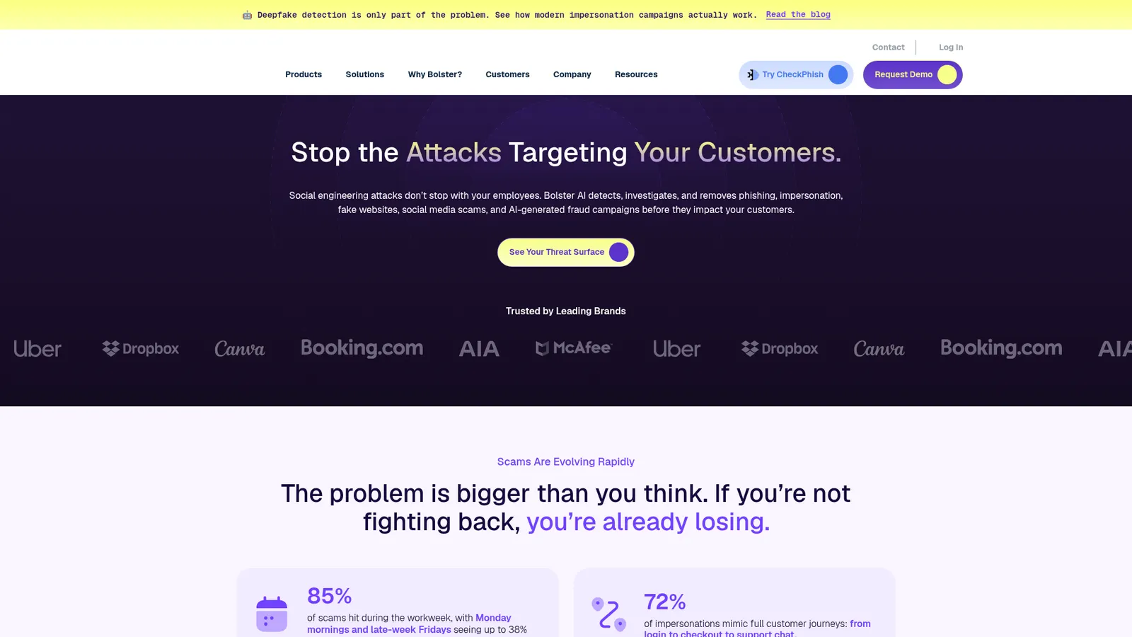 Screenshot von https://www.bolster.ai
