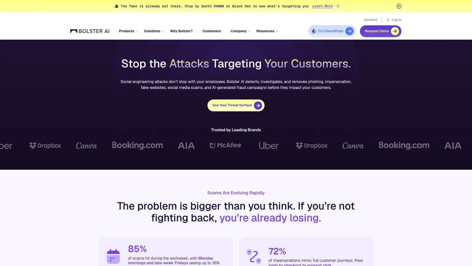 Screenshot von https://bolster.ai