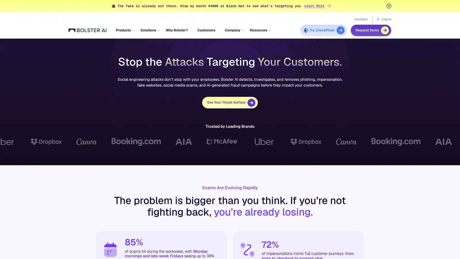 Screenshot von https://bolster.ai