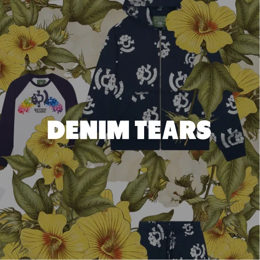 Denim-Tears-Print mit Baumwollkranz und Denim-Tears-Schriftzug